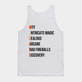 Wizard Mage Class RPG Roleplaying Dungeon Sorcerer Meme Gift Tank Top